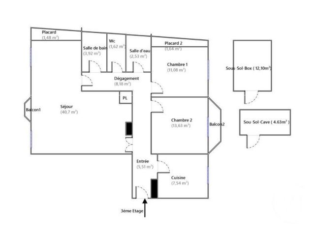 Afficher la photo en grand Appartement F5 à vendre - 4 pièces - 97.83 m2 - CHARENTON LE PONT - 94 - ILE-DE-FRANCE - Century 21 Ltc